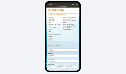 Screenshot Mobil